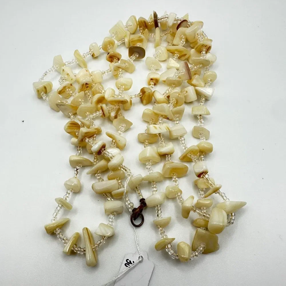 42” of genuine shell and seed bead necklace!